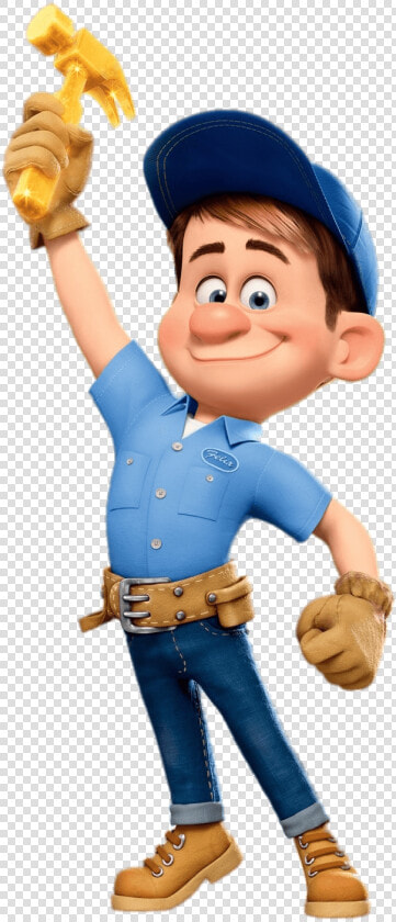 Fix It Felix Holding Hammer In The Air   Fix it Felix Jr    Disney  39 s Wreck it Ralph Movie Lifesize  HD Png DownloadTransparent PNG