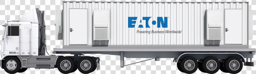 Container On A Flatbed   Trailer Truck  HD Png DownloadTransparent PNG