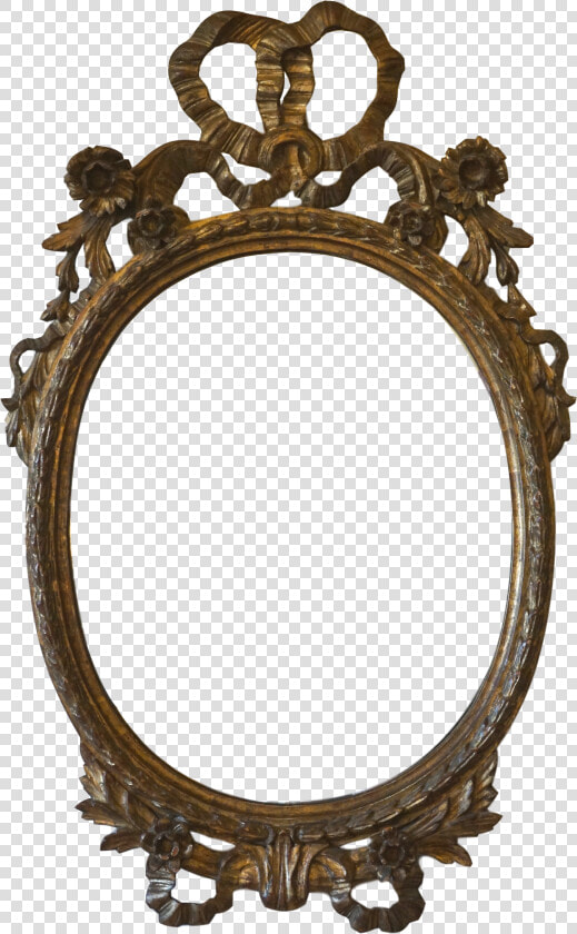 Image Transparent Antique Hand Carved Italian Bow Oval   Old Mirror Hand  HD Png DownloadTransparent PNG