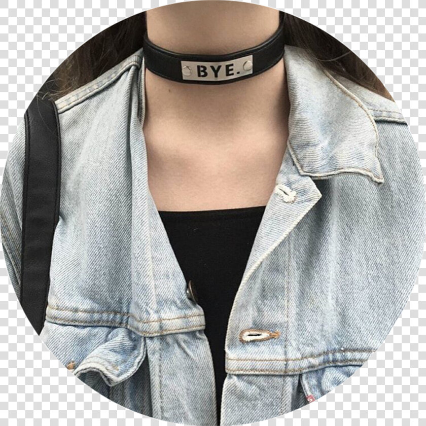 Grunge Tumblr Aesthetic Choker Girl Niche Icon Circle   Anime Girl Aesthetic Icon  HD Png DownloadTransparent PNG