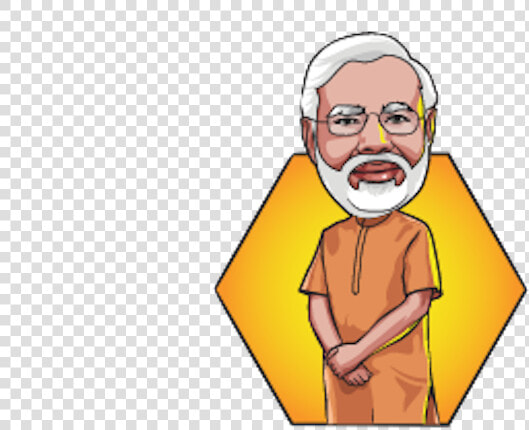 Narendra Modi Stickers Messages Sticker 5   Cartoon Sketch Of Modi  HD Png DownloadTransparent PNG