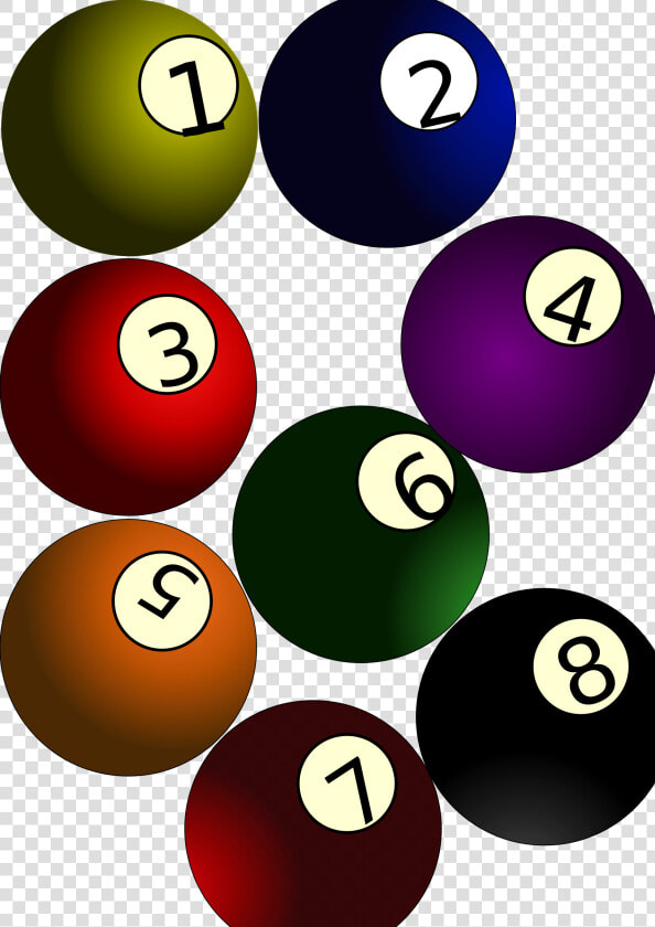 Eight Ball Billiard Balls Billiards Pool Magic 8 Ball   8 Balls Clipart  HD Png DownloadTransparent PNG