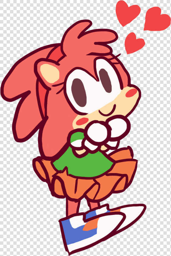 Classic  Sega  And Amy Rose Image   Cartoon  HD Png DownloadTransparent PNG