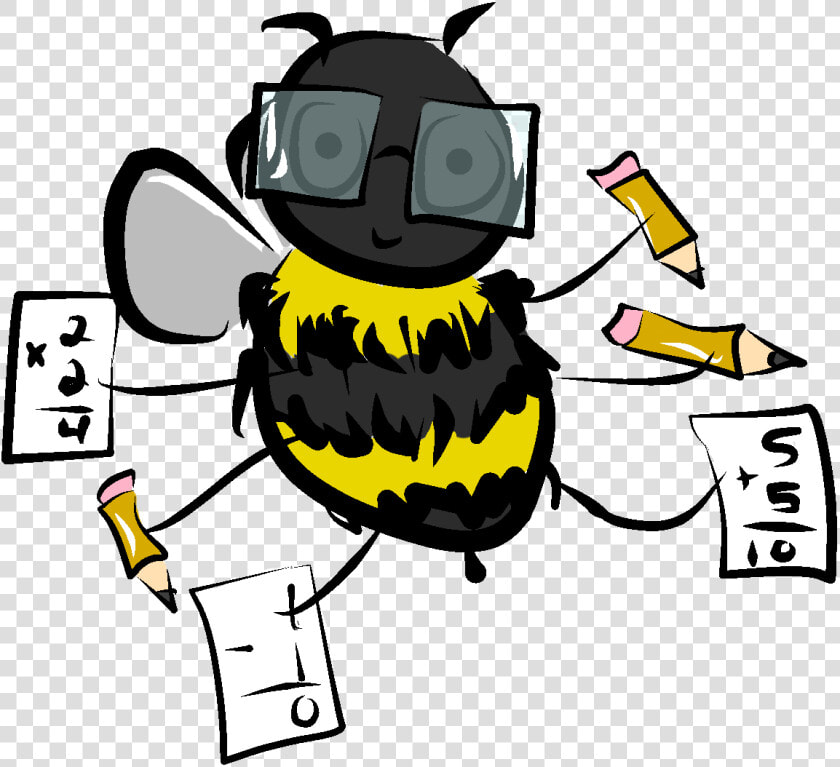 Rebecca Enright art Editor   Bee Doing Math  HD Png DownloadTransparent PNG