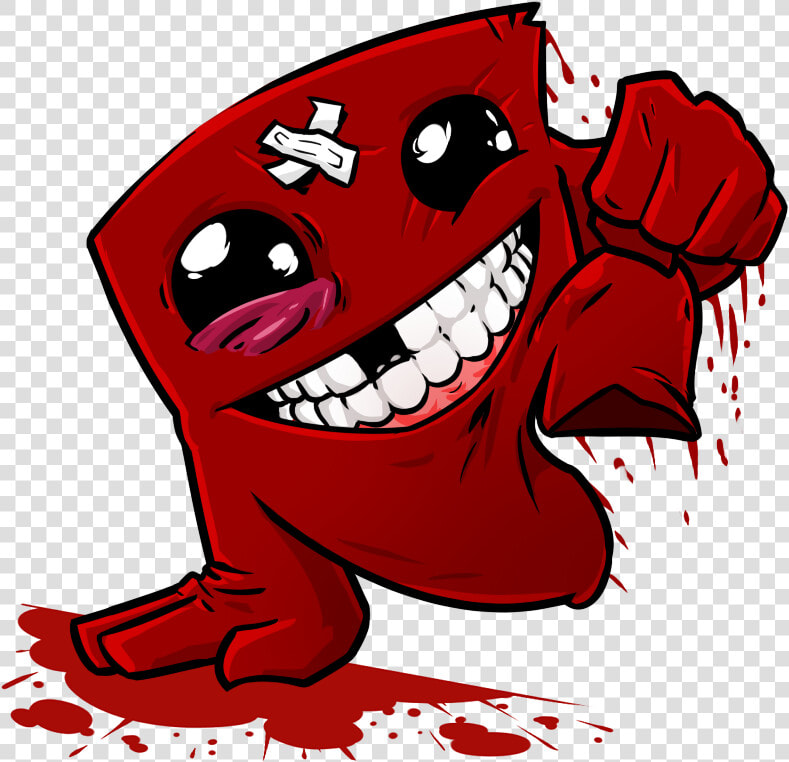 Super Meat Boy To The Rescue By Az Pekt d6l8m1x   Super Meat Boy Art  HD Png DownloadTransparent PNG