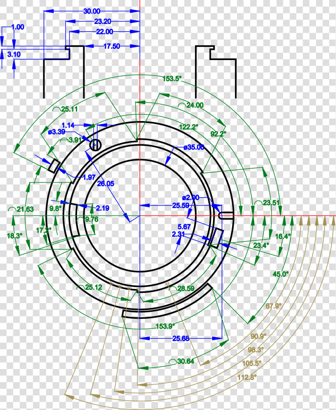 Nikon F mount Mechdwg   Sony E Mount Dimensions  HD Png DownloadTransparent PNG