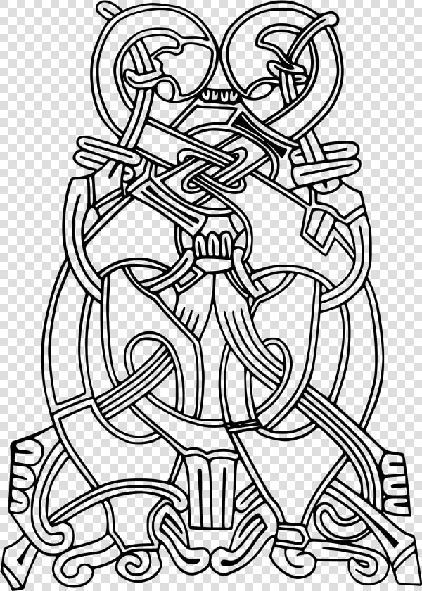 Clip Art Norse Drawing   Viking Art Oseberg Style  HD Png DownloadTransparent PNG