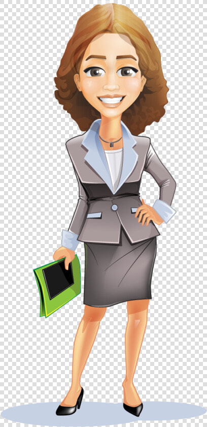 Suit Woman In Business   Transparent Background Business Woman Cartoon Png  Png DownloadTransparent PNG