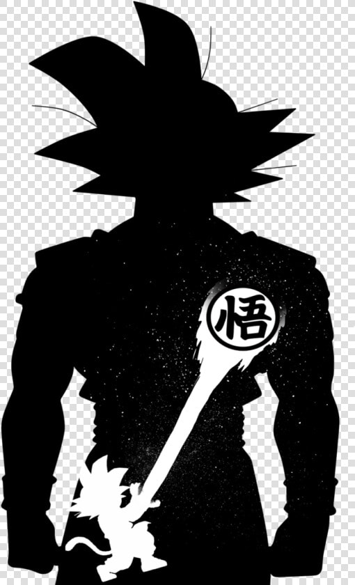 Goku Silhouette At Getdrawings   Goku Black And White  HD Png DownloadTransparent PNG