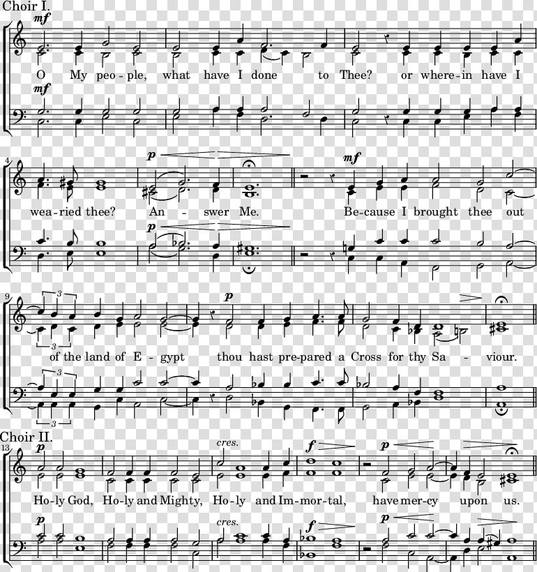 Ew Choirstaff  lt  lt override Score   Healey Willan Communion Service Pdf  HD Png DownloadTransparent PNG