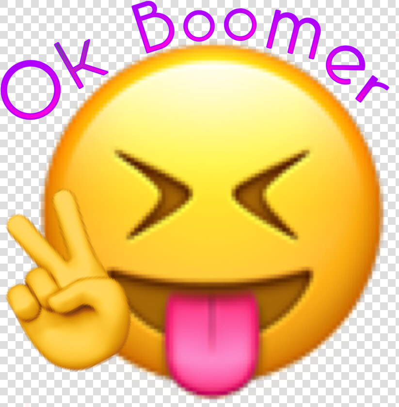  emoji  peace  silly  okboomer  boomer  ok  freetoedit  HD Png DownloadTransparent PNG