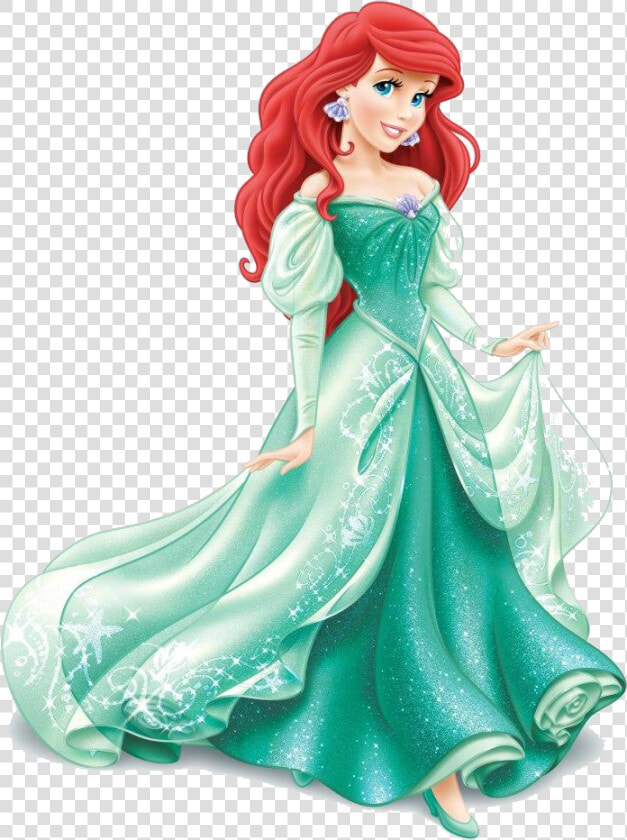 Princess Ariel Green Dress  HD Png DownloadTransparent PNG