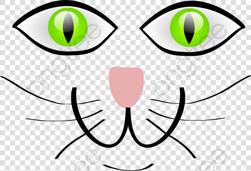 Cat Face Clipart   Cat Eyes Clip Art Black And White  HD Png DownloadTransparent PNG