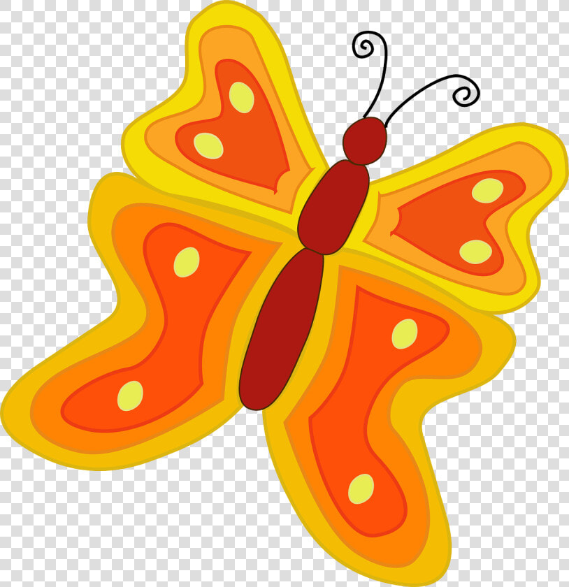 Borboleta Laranja Desenho Png  Transparent PngTransparent PNG