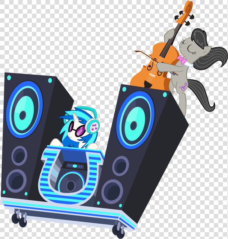 Dj Pon 3 And Octavia S Ride Vector   Mlp Vinyl Speaker  HD Png DownloadTransparent PNG