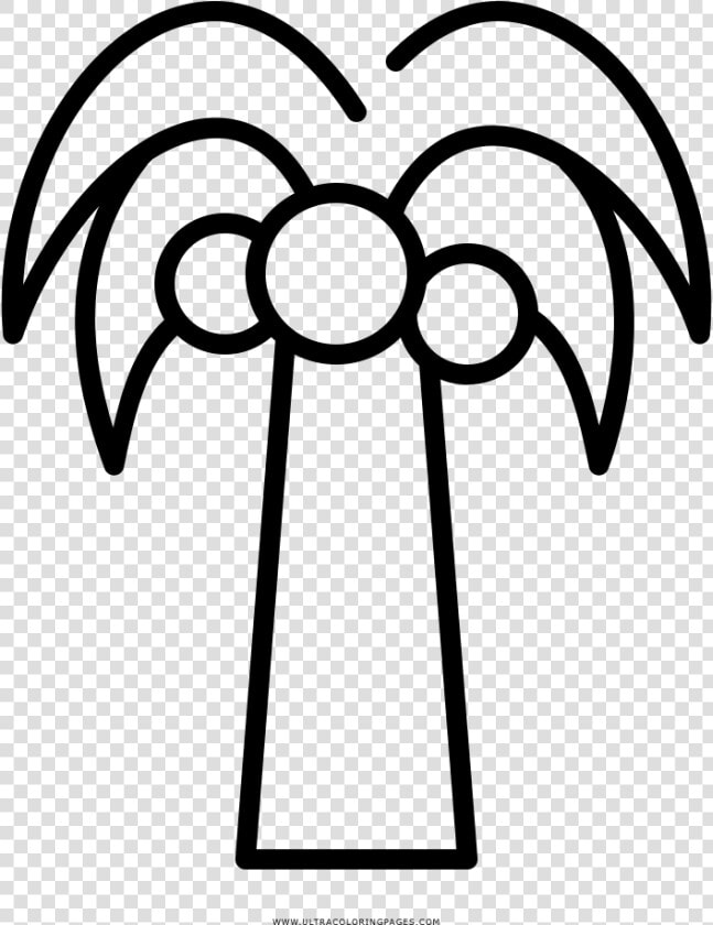 Coqueiro Coloring Page   Palmera Con Cocos Dibujo Para Colorear  HD Png DownloadTransparent PNG