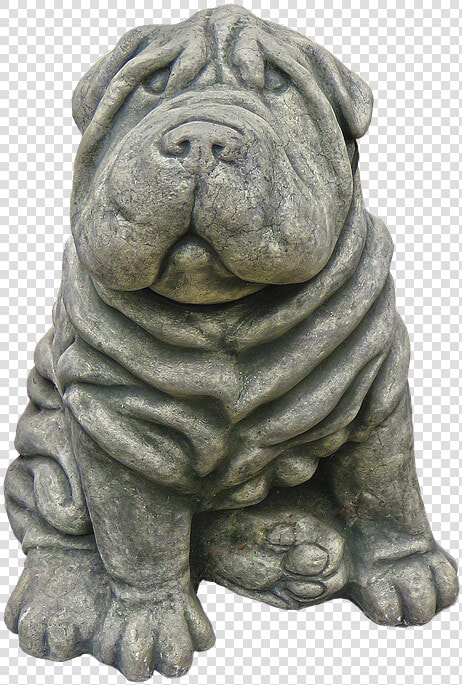 Dog  Figure  Wrinkled  Ceramic  Animal Figure   Shar Pei  HD Png DownloadTransparent PNG