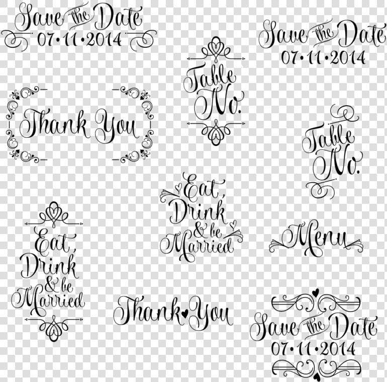 Transparent Wedding Save The Date Clipart   Calligraphy  HD Png DownloadTransparent PNG