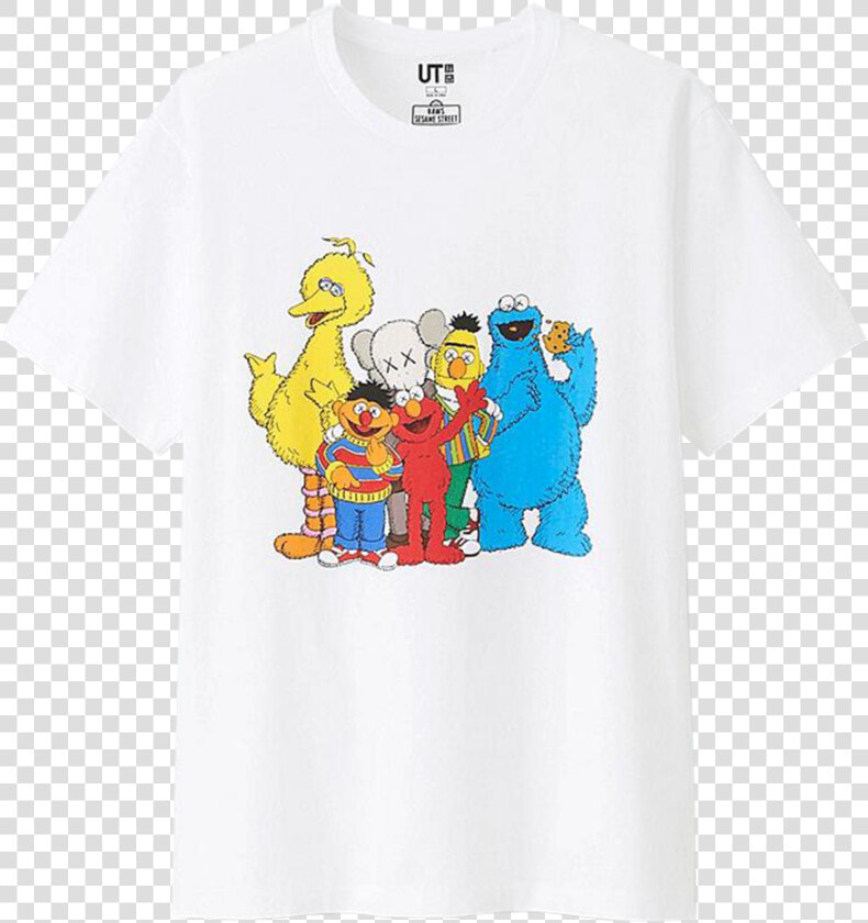 Kaws X Sesame Street   Png Download   Kaws X Uniqlo Sesame Street Shirt  Transparent PngTransparent PNG