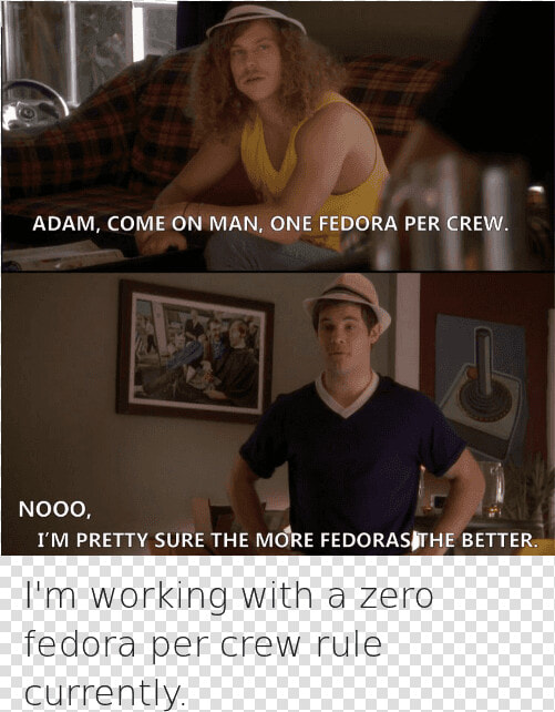 One Fedora Per Crew Gif   Workaholics Fedoras  HD Png DownloadTransparent PNG