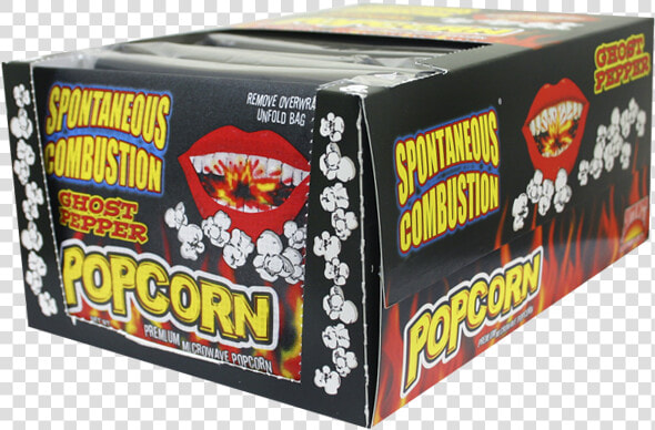 Spontaneous Combustion Ghost Pepper Popcorn 12 Pack   Ghost Pepper Popcorn  HD Png DownloadTransparent PNG