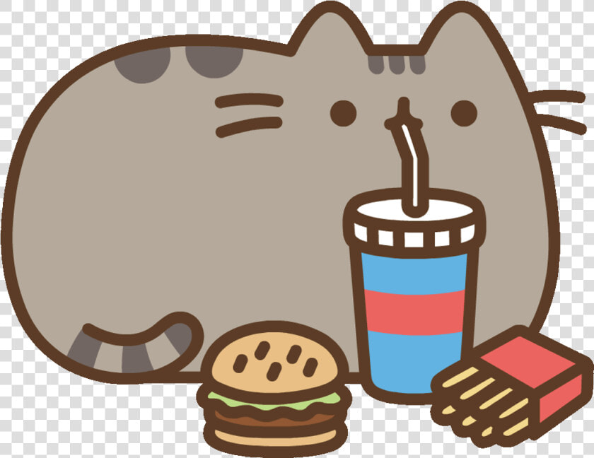 Transparent Pusheen Png   Pusheen Cat With Food  Png DownloadTransparent PNG