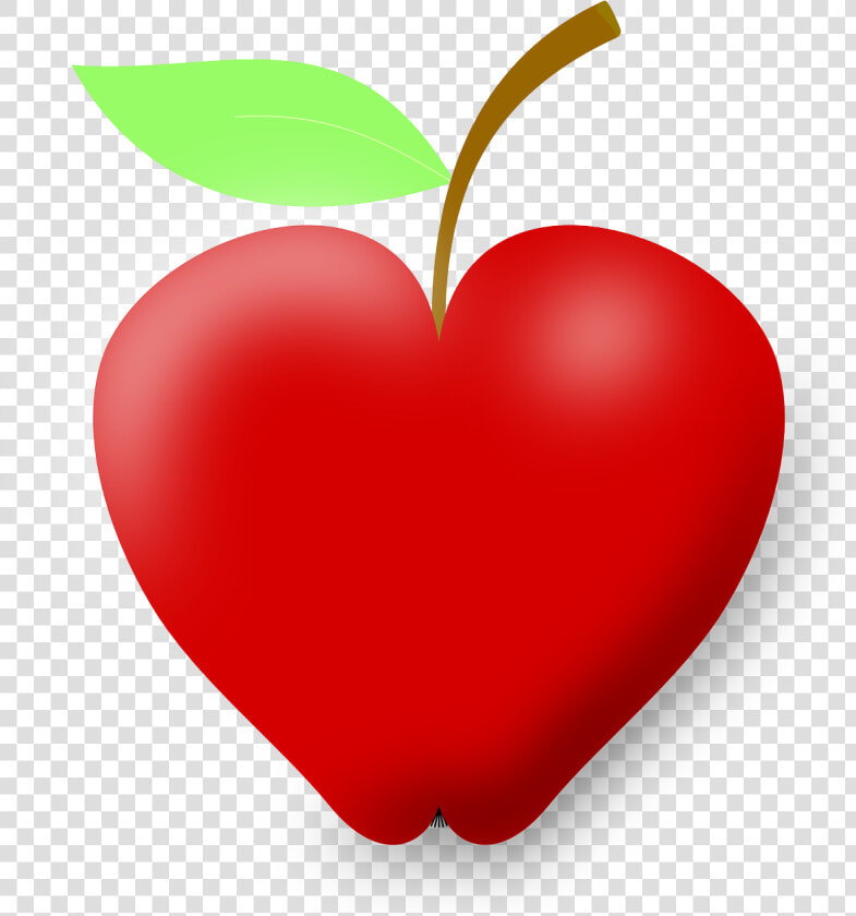 Transparent Heart Clipart   Heart Shaped Apple Clipart  HD Png DownloadTransparent PNG