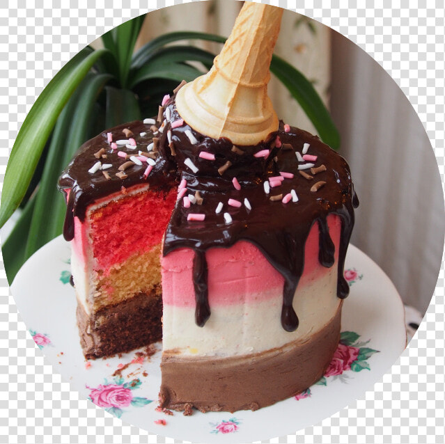 Neapolitan Drip Cake  HD Png DownloadTransparent PNG