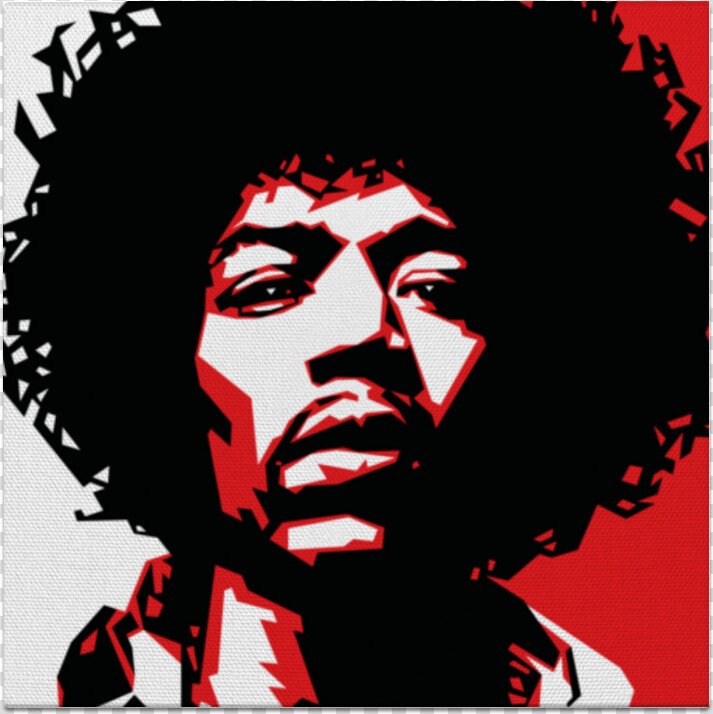 Jimi Hendrix Guitarist Graphic Design Stencil Poster   Stencil Art Jimi Hendrix  HD Png DownloadTransparent PNG