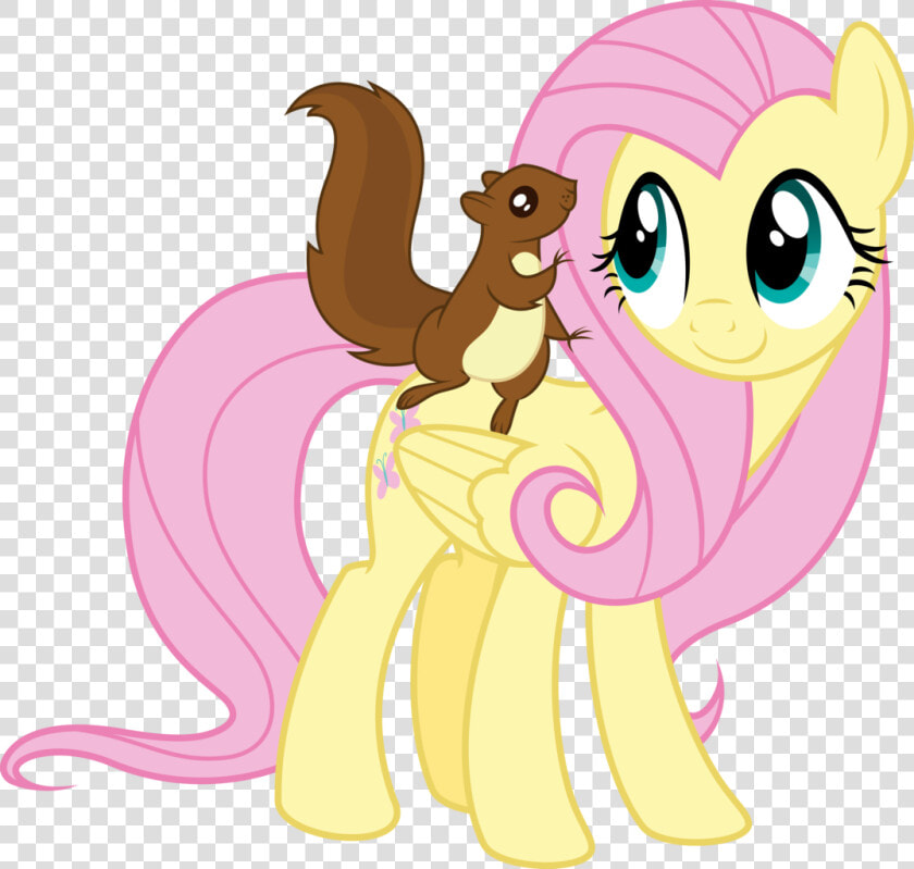 My Little Pony Clipart Squirrel   Squirrel Is On Fluttershy  HD Png DownloadTransparent PNG