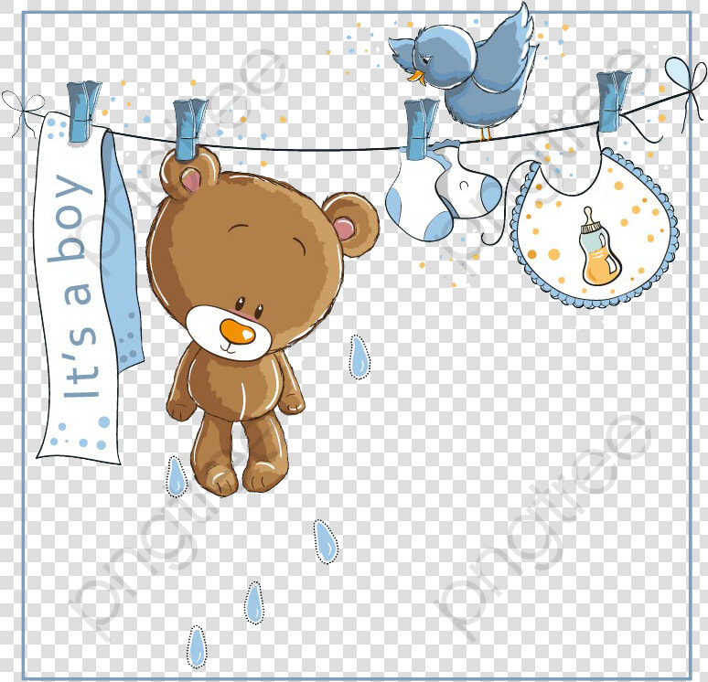 Baby Bear Cartoon Illustration   Convite De Baby Shower  HD Png DownloadTransparent PNG