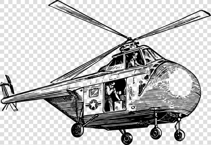 Aircraft  Helicopter  Rotor  Transport   Drawing Air Rescue Helicopter  HD Png DownloadTransparent PNG