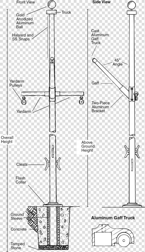 Yardarm Flagpole  HD Png DownloadTransparent PNG