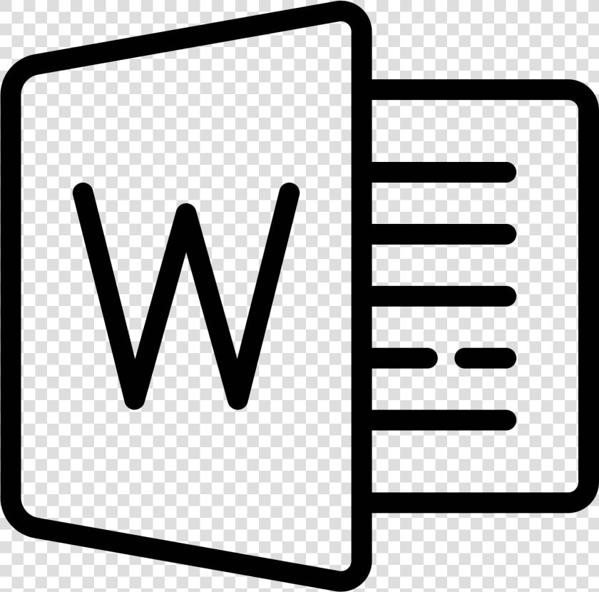 Microsoft Word Icon   Excel Icon Black And White  HD Png DownloadTransparent PNG