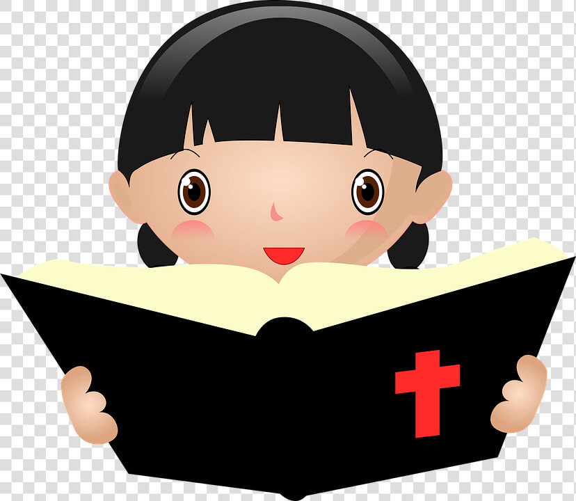 Bible Study  Bible  Study  Religion  Christian   Girl Reading Bible Clipart  HD Png DownloadTransparent PNG