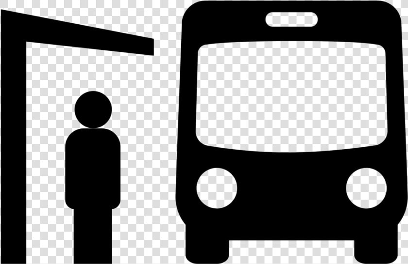 Bus Icon Symbol   Bus Stop Clipart Black And White  HD Png DownloadTransparent PNG