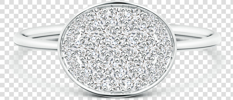 Pave Disk Diamond Ring  HD Png DownloadTransparent PNG