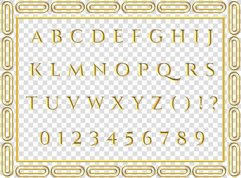 Gold  Letters  Alphabet  Border  English  Alphabets   ตัว อักษร ภาษา อังกฤษ สี ทอง  HD Png DownloadTransparent PNG