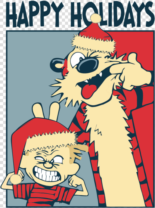 Calvilhobbes 01   Happy Calvin And Hobbes  HD Png DownloadTransparent PNG