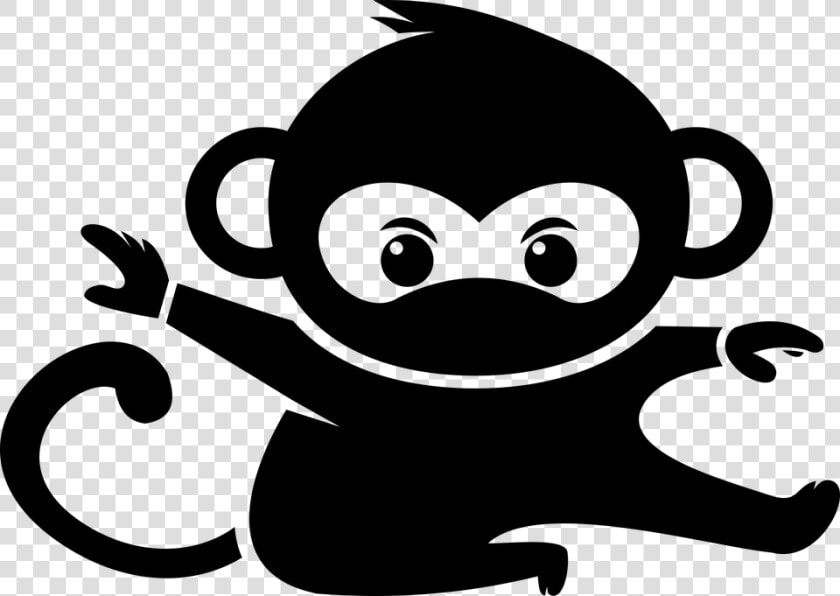 Silhouette  Funny  Cute  Animal  Character  Ninja   Ninja Monkey Silhouette  HD Png DownloadTransparent PNG