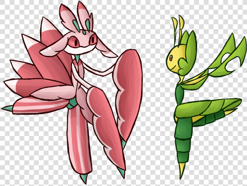 Leavanny And Lurantis   Cartoon  HD Png DownloadTransparent PNG