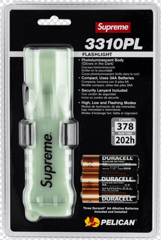 Supreme Pelican 3310pl Flashlight Ss   Supreme Pelican 3310pl Flashlight Glow In The Dark  HD Png DownloadTransparent PNG