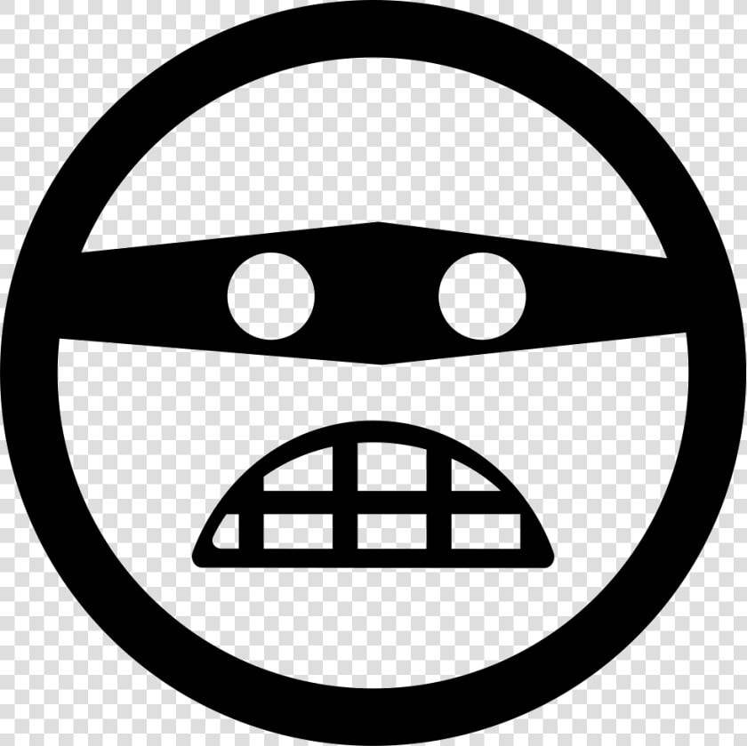 Emoticon Rounded Square Criminal Face With Covered   Criminal Eye Icon  HD Png DownloadTransparent PNG