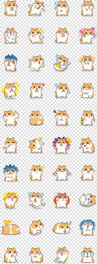 Is Chloe Many Cute Stickers Available In This Set Sell   Kawaii Hamster Stickers  HD Png DownloadTransparent PNG