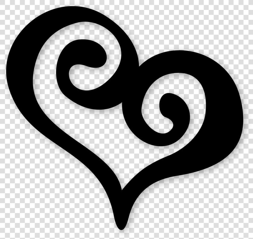 Swirly Heart Snapdragon Snippets   Design Black And White Tree Png  Transparent PngTransparent PNG