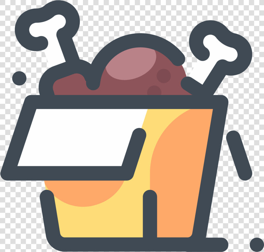 Chicken Box Icon   Korean Fried Chicken Cartoon  HD Png DownloadTransparent PNG