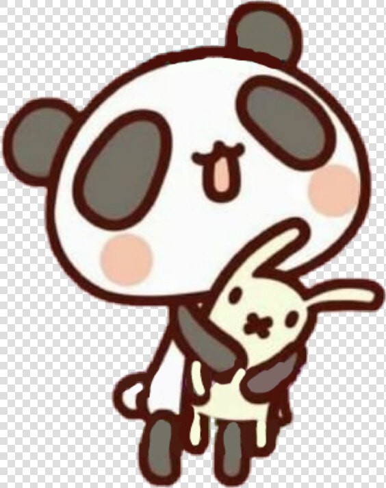  panda  pandabear  bunny  rabittkawaii  plush  cute   Cute Panda And Bunny  HD Png DownloadTransparent PNG