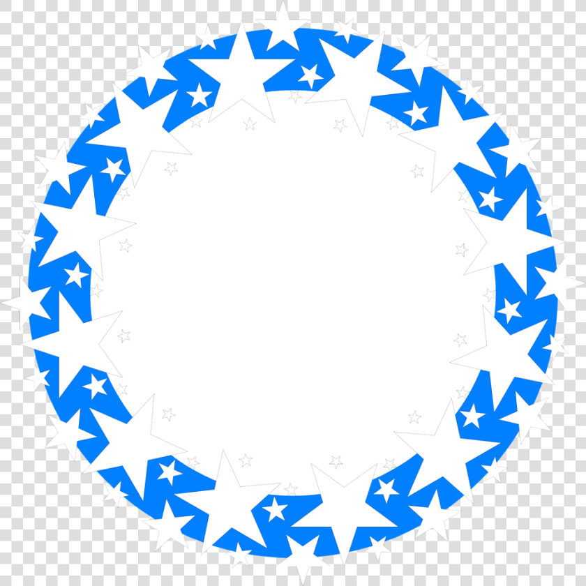 Clip Art Blue Circle With Stars Logo   Blue Star Circle Border Png  Transparent PngTransparent PNG