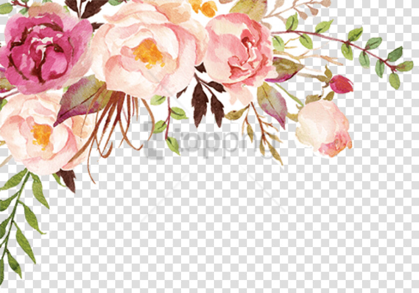 Watercolor Flowers Png Burgundy Transparent Image With   Watercolor Flowers Transparent Background  Png DownloadTransparent PNG