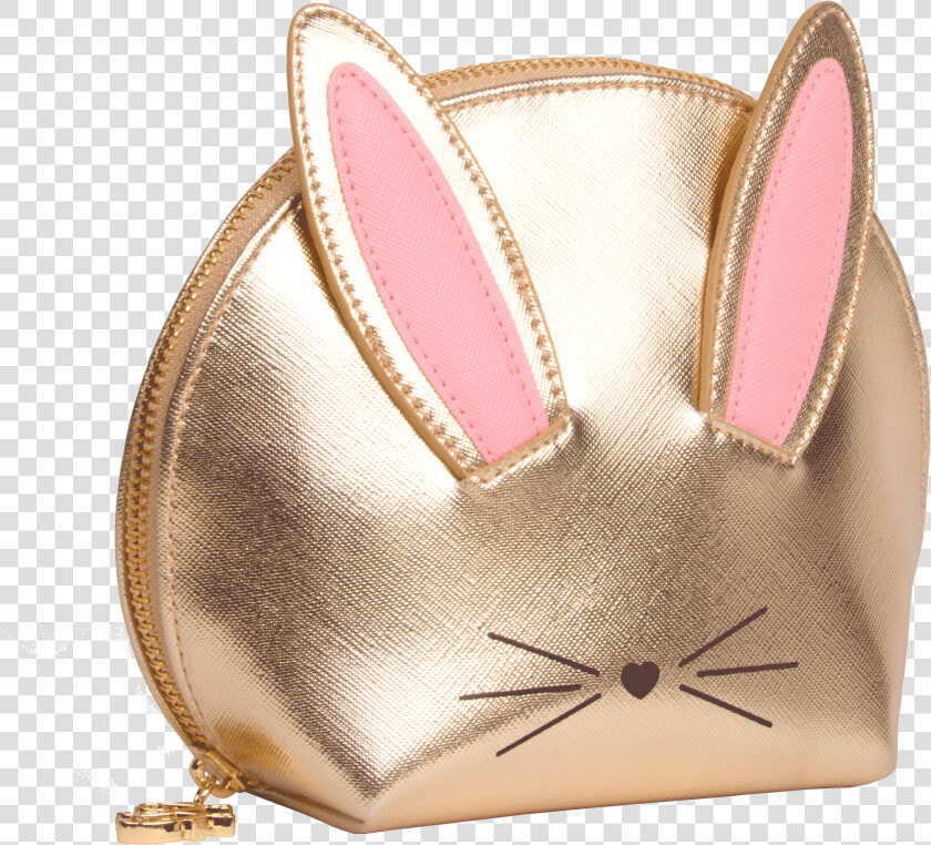 Gold Cool Not Cruel Bunny Makeup Bag   Coin Purse  HD Png DownloadTransparent PNG